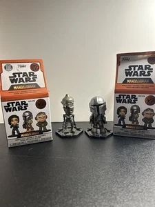 Funko Mystery Minis Star Wars Mandalorian & IG-11 Droid Bobble Head Figure Pair - Picture 1 of 4