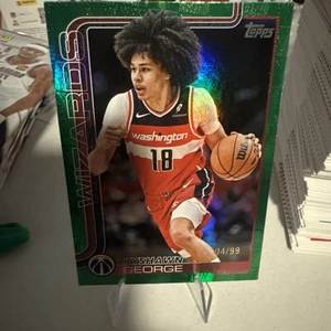KYSHAWN GEORGE 2025-26 TOPPS BALONCESTO/99 LÁMINA HOLO VERDE - Imagen 1 de 3