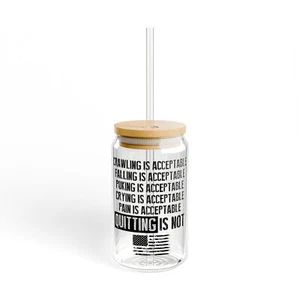 Smettere non è accettabile Sipper Glass, 16 oz - Foto 1 di 6