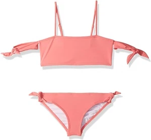 Billabong Girls' 236029 Sol Searcher Off Shoulder Bikini Set Swimwear Size 12 - Picture 1 of 2