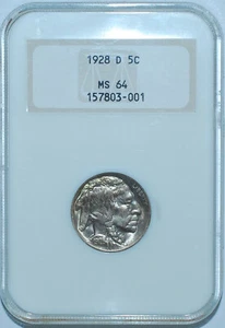1928 D NGC MS64 Buffalo Nickel Old Holder - Picture 1 of 2