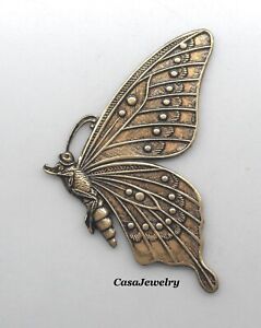 #3264 ANTIQUED GOLD VINTAGE BUTTERFLY COMPONENT - 1 Pc Lot