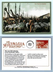 New Fish Wharf Great Yarmouth 1890's Nostalgia Postcard Collectors Club Postcard - Picture 1 of 1