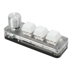 Mini 3 Key Keypad One Hand Mechanical Gaming Keyboard Diy Usb Type-C White - Picture 1 of 9