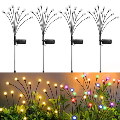 Solar Powered Firefly Garden Light Sway by Wind Yard Patio Pathway Decoration - Image 1 of 4