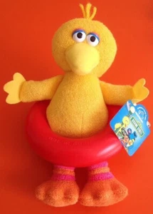 Vintage Applause Sesame Street Muppets Big Bird Ring Plush Toy Jim Henson Label - Picture 1 of 12