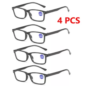Gafas de lectura lentes 4 pares lector clásico unisex hombres mujeres estilo lo último - Imagen 1 de 19