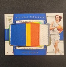 JOSH GIDDEY 2021-22 NATIONAL TREASURES ROOKIE JUMBO MATERIALS PRIME /25