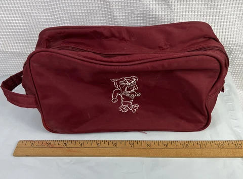 Vintage Mississippi State Bulldogs Travel Bag ‘70s ‘80s Walking Dog Logo Bully Cover