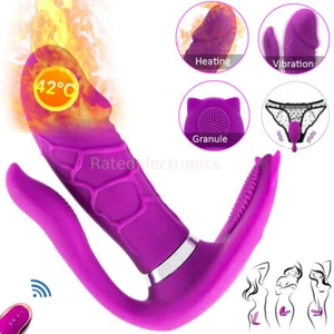 New Waterproof G-Spot Clit Vibrator Heating Dildo Massager Adult Sex Toys Women - Picture 1 of 12