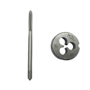 M3 x 0.5mm Tap & M3 x 0.5mm Die Metric Thread Right Hand HSS New - Picture 1 of 4