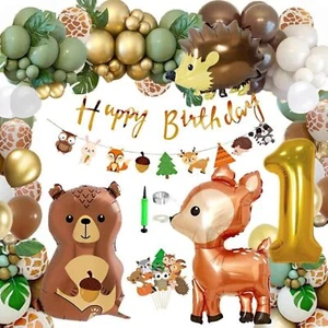 Geburtstag Waldtiere Deko 1 Geburtstag Junge Mädchen Dschungel Kindergeburtst... - Bild 1 von 8