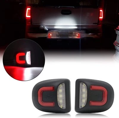 Luz de matrícula LED lámpara de tubo rojo en U para Chevy Silverado GMC Sierra 1500 2500 Foto 1 de 4