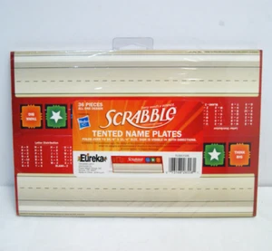School Teacher Desk Name Plates 36 Count Tent Fold Scrabble Spelling Theme NEW  - Picture 1 of 3