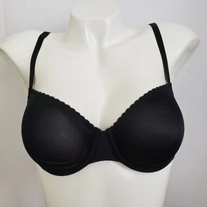 HANRO Womens Satin Deluxe Underwire Bra Black NWT Size 32 B - Picture 1 of 7