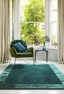 Ascot Aqua Blue RugBy Asiatic 160x230cm - Picture 1 of 3