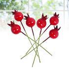 50 künstliche Granatapfel-Beeren-Picks für Hochzeit & Tischdekoration - rot