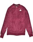 KAPPA Womens Velour Tracksuit Top Jacket UK 14 Medium Purple Cotton CU07