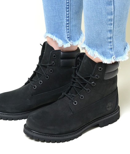 Stivaletti donna Timberland Waterville 6 pollici impermeabili in pelle nera