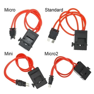Size Standard Mini Micro2 Car Fuse Holder Extension Cord ACC Fuse Box - Picture 1 of 15