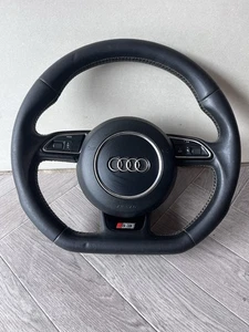 2008 - 2013 AUDI S3 8P FLAT BOTTOM MULTI FUNCTION STEERING WHEEL - Picture 1 of 8
