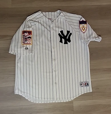 Men's Majestic 1951 Mickey Mantle New York Yankees Rookie World Series Jersey XL - Image 1 of 4