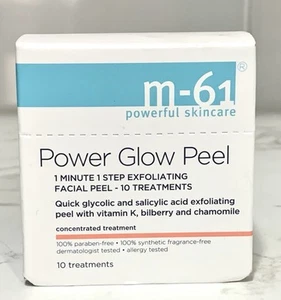 M-61 PowerGlow Peel 1 Minute 1 Step Exfoliating Facial Peel 10 Treatments - Picture 1 of 3