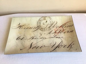 Signiertes rechteckiges Schmucktablett KAAS Glashütte Handarbeit Decoupage New York - Bild 1 von 5