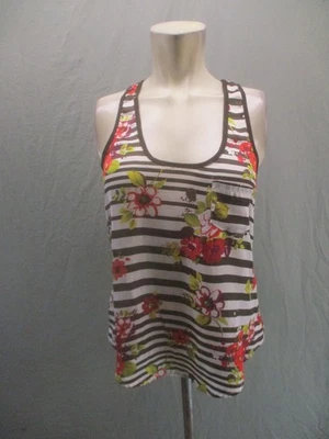 Camiseta sin mangas Lily blanca talla S para mujer multicolor floral sin mangas cuello redondo 842 Foto 1 de 4