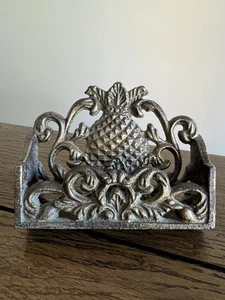 Viktorianischer Stil Gusseisen Filigran Visitenkarten Brief Halter Ständer Ananas - Bild 1 von 7