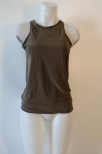 Womens Onzie Flow Yoga Muted Olive Tie Back Tank Top OS - Picture 1 of 7