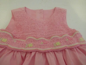 Vestido P77 Niñas Talla 6/12 Meses Rosa Calado por Gymboree Completamente Forrado - Imagen 1 de 4