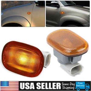 2pcs Turn Signal Side Marker Light Yellow Lamp Fit Toyota Hilux Vigo 2005-2012 - Picture 1 of 18