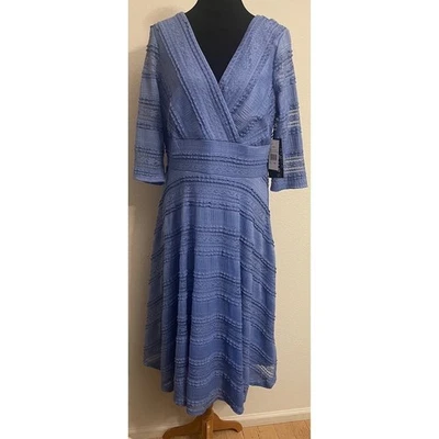 Vestido midi Sangría Mujer Azul Encaje Ocasión Especial Formal Carrera 14W Foto 1 de 4