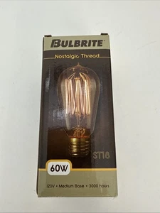 Bulbrite ST18 Nostalgic Thread hairpin Edison style light bulb 60W - Picture 1 of 4