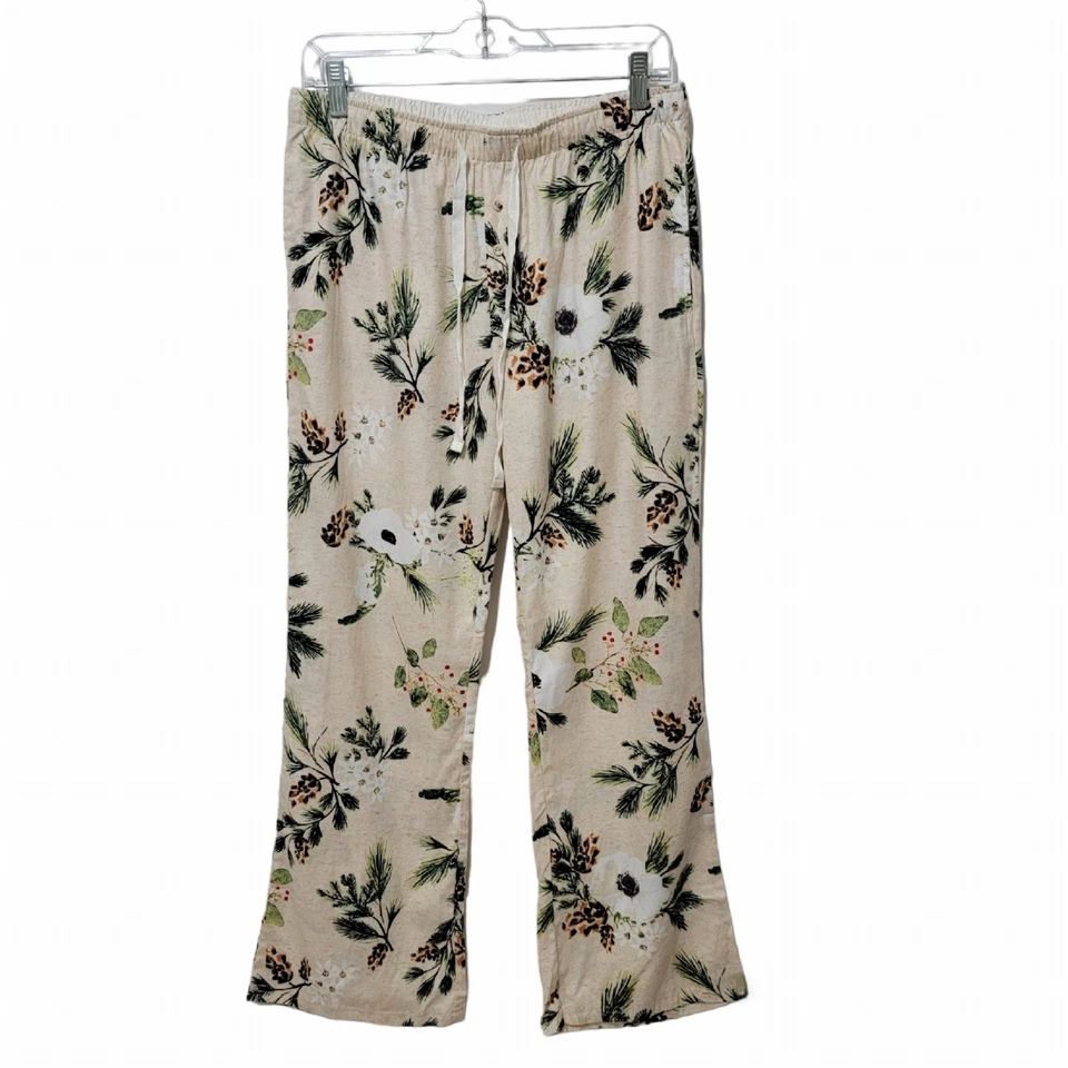 Pantalones de pijama de franela de piña floral para mujer Gilligan & O'malley PEQUEÑOS vacaciones Foto 1 de 4