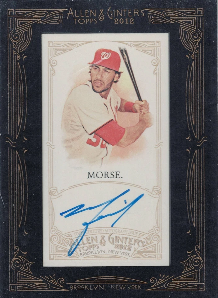 Mini auto Topps Allen & Ginter 2012 enmarcado #AGA-MMR Mike Morse - Nacionales Foto 1 de 1