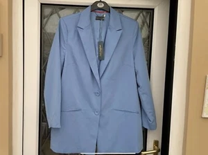Ruth Langsford Button Front Blazer  Cornflower Blue Size 10 - Picture 1 of 2