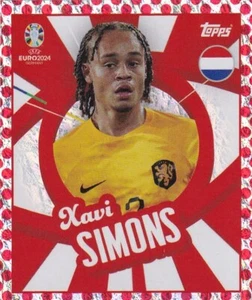 Topps Euro 2024 Sticker Netherlands NED PTW Xavi Simons Player Watch Euro Border - Bild 1 von 2