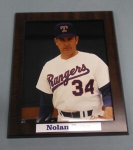 Nolan Ryan #34 Texas Rangers photo plaque 12 x 15 board