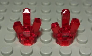 LEGO Corona Cristallo 1x1 Trasparente Rosso 2 Pezzo - Picture 1 of 1