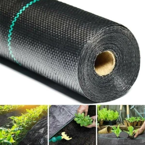 3.2 oz Heavy Duty Weed Barrier Landscape Fabric Garden Block Gardening Cover Mat - Picture 1 of 34