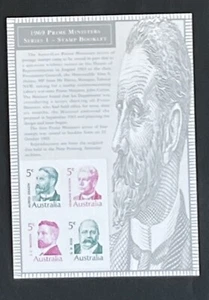 1994 REPLICA CARD No.32 PRIME MINISTERS STAMP BOOKLET 1969 DECIMAL STAMPS - NEW - Picture 1 of 2