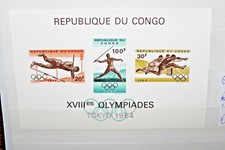 FRANCOBOLLI CONGO 1964 'OLIMPIADI ATLETICA SPORT' MNH** BLOCK IMPERF. (CAT.10)