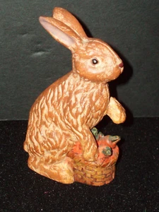 OLDE WORLD HERITAGE Russ Berrie 16728 BROWN BUNNY RABBIT Easter Figurine - Picture 1 of 3