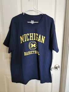 University Of Michigan Wolverines Basketball Apparel Men’s Size XL Blue T-Shirt - Picture 1 of 3