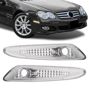 Pair Clear Bumper Side Marker Lights For Mercedes Benz R230 SL Class 2003-2006 - Picture 1 of 19