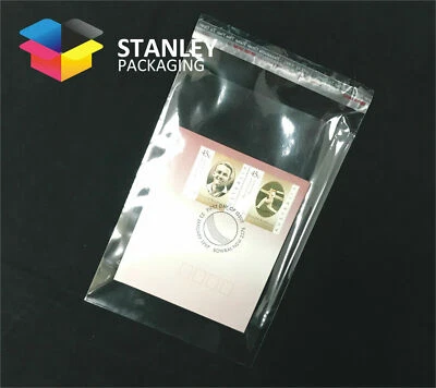 1000x Clear Self Seal Adhesive Cello Cellophane 100x150mm 10x15cm Polypropylene - image 1 of 4