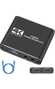 Capture Card, Video Capture Card with Microphone 4K HDMI Loop-Out, 1080p. - Picture 1 of 7