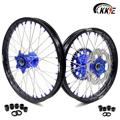 KKE 21-18 Cast Spoked Wheels Rims Set Fit Yamaha WR250F 2020-2025 WR450F 2019-25 - Image 1 of 4